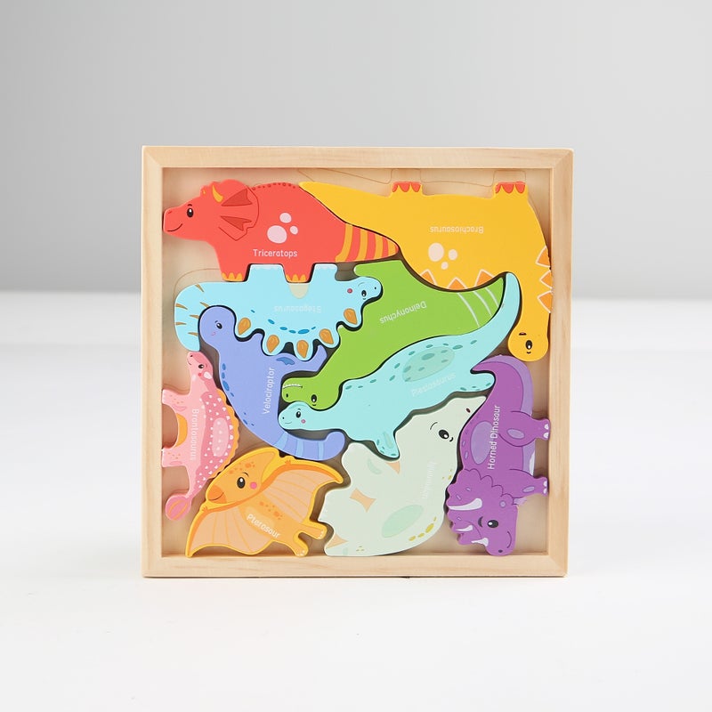 Animal Vegetable Fruit Wooden Three-Dimensional Puzzle Boys And Girls Cognitive Puzzle Children'S Early Education Educational Toys - Image 1